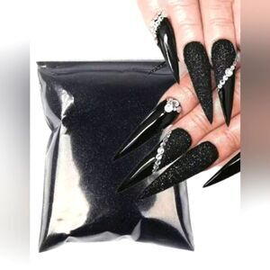 💕5/$18 1 Bag Black Glitter 10ml Nail Art Powder